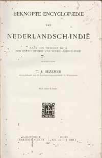 BEKNOPTE ENCYCLOPAEDIE VAN NEDERLANDSC-INDIE