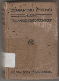 BENIAMINO DENTICI KLEIN ITALIAN WOORDENBOEK