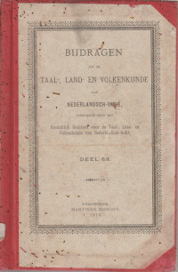 BIJDRAGEN TOT DE TAAL, LAND, EN VOLKENKUNDE VAN NEDERLANDSCH-INDIE DEEL 68