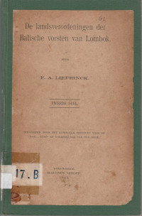 DE LANDSVERORDENINGEN DER BALISCHE VORSTEN VAN LOMBOK (47)