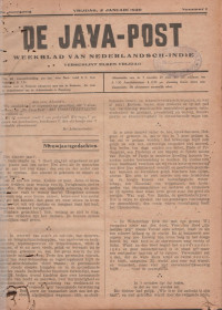 DE JAVA-POST WEEKBLAD VAN NEDERLANDSCH-INDIE, 2 JANUARI- JUNI 1920