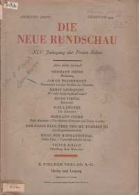 DIE NEUE RUNDSCHAU XLV. JAHRGANG DER FREIEN BUHNE, FEBRUARI 1934