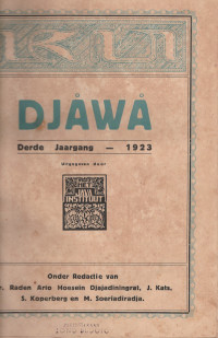 DJAWA TIJDSCHRIFT VAN HET JAVA - INSTITUUT 3e JAARGANG III NO 1 1923