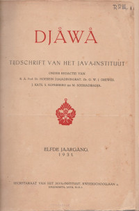 DJAWA TIJDSCHRIFT VAN HET JAVA-INSTITUUT ELFDE JAARGANG 1931