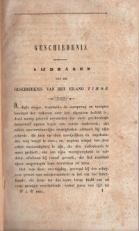 GESCHIEDENIS BIJDRAGEN TOT DE GESCHIEDENIS VAN HET EILAND TIMOR