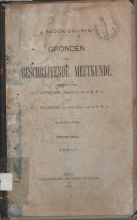 GRONDEN DER BESCHRIJVENDE MEETKUNDE NEGENDE DRUK,TWEEDE DEEL (TEKST)