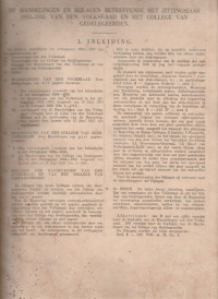 INDEX OP HANDELINGEN EN BIJLAGEN BETREFFENDE HET ZITTINGSJAAR 1934 - 1935 VAN DEN VOLKSRAAD EN HET COLLEGE VAN GEDELEGEERDEN