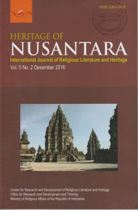 HERITAGE OF NUSANTARA VOL. 5, NO.2, DESEMBER 2016