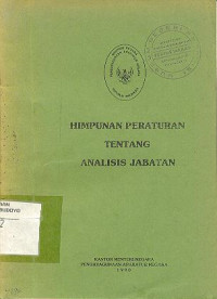 HIMPUNAN PERATURAN TENTANG ANALISIS JABATAN