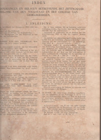 INDEX OP HANDELINGEN EN BIJLAGEN BETREFFENDE HET ZITTINGSJAAR 1935 - 1936 VAN DEN VOLKSRAAD EN HET COLLEGE VAN GEDELEGEERDEN