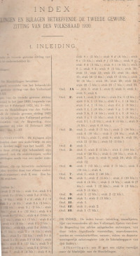 INDEX OP HANDELINGEN EN BIJLAGEN BETREFFENDE DE TWEEDE GEWONE ZITTING VAN DEN VOLKSRAAD 1920