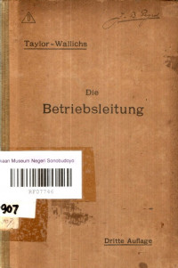 DIE BETRIEBSLEITUNG INSBESONDERE DER WERKSTATEN (11907)
