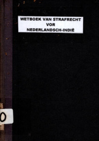 WETBOEK VAN STRAFRECHT VOOR NEDERLANDSCH-INDIË (4810)