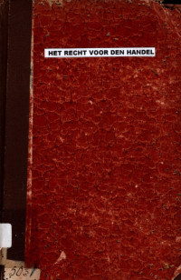 HET RECHT VOOR DEN HANDEL (5031)