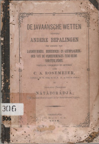 JAVAANSCHE WETTEN, EN ANDERE BEPALINGEN, GELDIG IN JOGJAKARTA TEN DIENSTE VAN LANDHUURDERS, BEHERDERS EN GEEMPLOIEERDEN VAN ONDER NEMINGEN EN VAN DE JAVAANSCHE AMBTENAREN IN DAT GEWEST