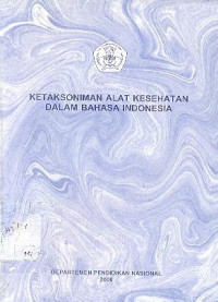 Ketaksoniman Alat Kesehatan dalam Bahasa Indonesia