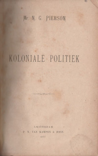 KOLONIALE POLITIEK