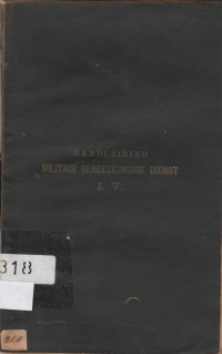 HANDLEIDING VOOR DEN MILITAIR GENEESKUNDIGEN DIENST IV ( rusak)
