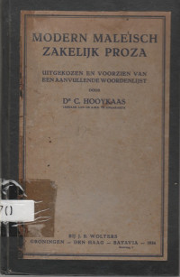 MODERN MALEISCH ZAKELIJK PROZA