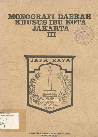 MONOGRAFI DAERAH KHUSUS IBU KOTA JAKARTA III