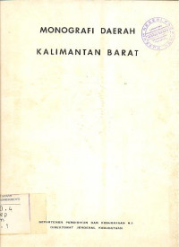 MONOGRAFI DAERAH KALIMANTAN BARAT