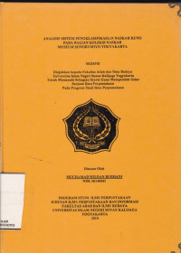 ANALISIS SISTEM PENGKLASIFIKASIAN NASKAH KUNO PADA BAGIAN KOLEKSI NASKAH KUNO MUSEUM SONOBUDOYO (SKRIPSI)