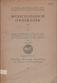 MUSICOLOGISCH ONDERZOEK I