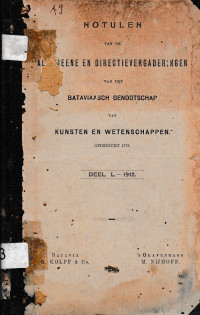 NOTULEN VAN DE ALGEMEENE EN DIRECTIEVERGADERINGEN (A.9/1913)