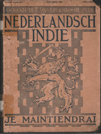 NEDERLANDSCH-INDIE 1 SEPTEMBER 1933 - 15 AGUSTUS 1934