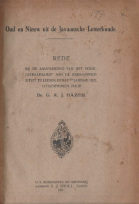OUD EN NIEUW UIT DE JAVAANSCHE LETTERKUNDE