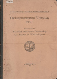 OUDHEIDKUNDIG VERSLAG 1930, 1936, 1937