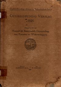 OUDHEIDKUNDIG VERSLAG 1926 (A.10/1926)