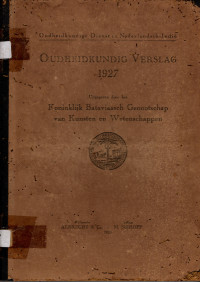 OUDHEIDKUNDIG VERSLAG 1926 EERSTE EN TWEEDE KWARTAAL (A.10/1926)