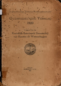 OUDHEIDKUNDIG VERSLAG 1929 (A.10/1929)