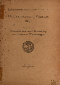 OUDHEIDKUNDIG VERSLAG 1930 (A.10/1930)
