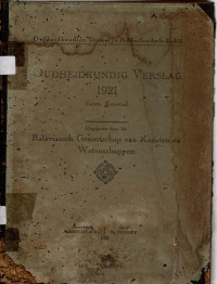 OUDHEIDKUNDIG VERSLAG 1921 EERSTE KWARTAAL (A.10/1921)