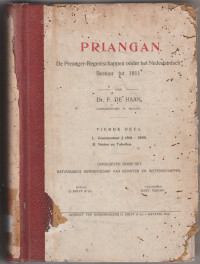 PRIANGAN DE PREANGER-REGENTSCHAPPEN ONDER HET NEDERLANDSCH BESTUUR TOT 1811 (93) (rusak)