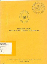 PEDOMAN UMUM PENYUSUNAN JABATAN FUNGSIONAL