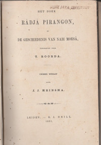 RADJA PIRANGON, OF DE GESCHIEDENIS VAN NABI MOESA
