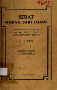 SERAT WARNA SARI DJAWI (4609)