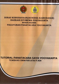 TUTORIAL PANATACARA GAYA YOGYAKARTA : TEMBANG SINOM PARIJATHA PI. NEM (DVD)