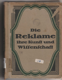 DIE REKLAME IHRE KUNST UND WISSENSCHAFT ( RUSAK)