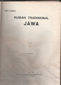 SERI RUMAH : RUMAH TRADISIONAL JAWA