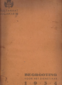 SULTANAAT-JOGJAKARTA BEGROOTING VOOR HET DIENSTJAAR 1934 (86)