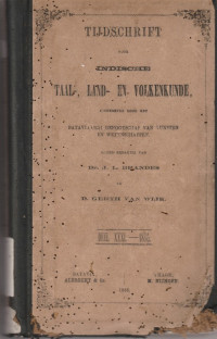 TIJDSCHRIFT VOOR INDISCHE TAAL, LAND EN VOLKENKUNDE DEEL XXXI-1886