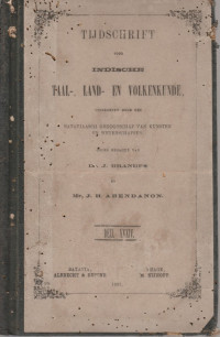 TIJDSCHRIFT VOOR INDISCHE TAAL, LAND, EN VOLKENKUNDE DEEL XXXIV