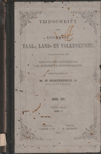 TIJDSCHRIFT VOOR INDISCH TAAL, LAND, EN VOLKENKUNDE DEEL XIV VIERDE SERIE DEEL V
