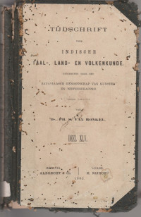 TIJDSCHRIFT VOOR INDISCHE TAAL, LAND EN VOLKENKUNDE DEEL XLV