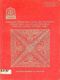 Ungkapan Tradisional yang ada Kaitannya dengan Sila-Sila dalam Pancasila Propinsi Daerah Istimewa Aceh