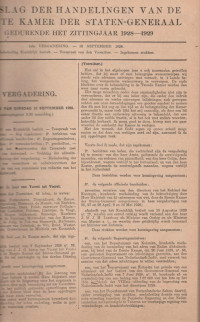 VERSLAG DER HANDELINGEN VAN DE EERSTE KAMER DER STATEN-GENERAAL GEDURENDE HET ZITTINGSJAAR 1928 - 1929